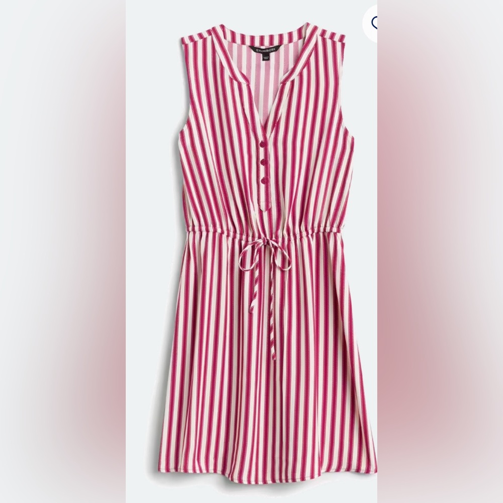 41 Hawthorn Pink and White Striped Midi Dress